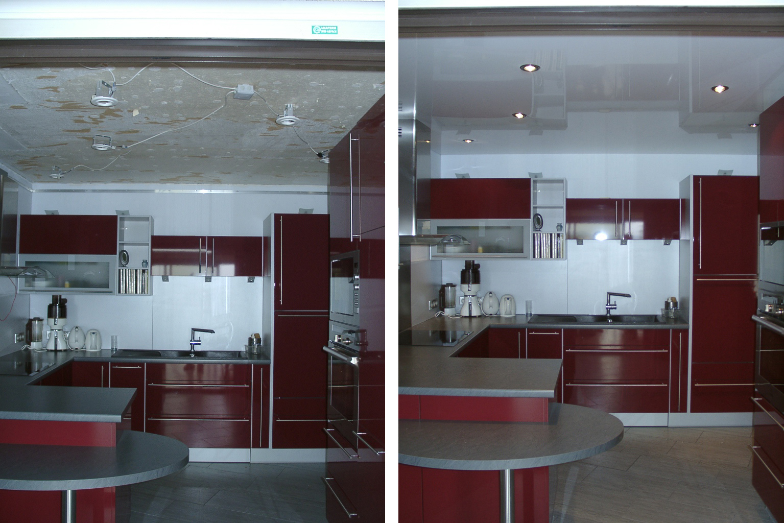 Exemple de plafond tendu installé par MDÉCO